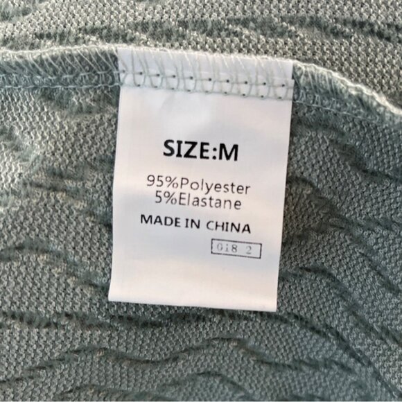 Dokotoo Womens Light Blue Knit Textured Long Sleeve V-Neck Mini Dress Sz M - New - Picture 7 of 9